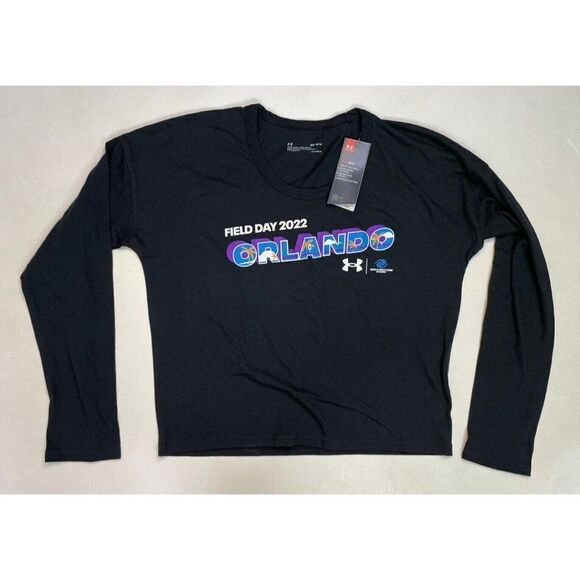 Under Armour Field Day 2022 Orlando Graphic T-shirt Women Medium Long Sleeve NWT - Picture 1 of 6